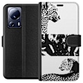 Miniatyrbillede 1 af 3: Xiaomi 13 Lite Tegnebogsetui Leopard Faces
