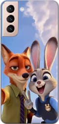 Kompatibelt Mobildeksel til Samsung Galaxy S21 Zootopia Nick og Judy bestevenner