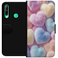 Pikkukuva 1 / 3: Huawei P40 lite E Lompakkokotelo Sydämet Rakkaus Graafinen Suunnittelu Romanttinen Teema Suosittu Symboli Graafinen Malli Koristelu