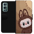 Miniatyrbillede 1 af 3: OnePlus 9 Pro Tegnebogsetui Labubu Skyde Sød - Hvid og Blå Design med Sød Stil