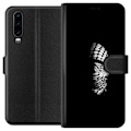 Miniatyrbilde 1 av 3: Huawei P30 Lommeboketui Keffiyeh-mønster - klassisk svart-hvi