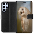 Miniatyrbillede 1 af 3: Samsung Galaxy S24 Ultra Tegnebogsetui Ugle Nysgerrig Blik Fuglemotiv Skov Natur Grafisk Design Populært Motiv Dyr Tema Dekoration