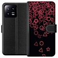 Miniatyrbillede 1 af 3: Xiaomi 13 Tegnebogsetui Squid Game Ikoner Serie Design Populært TV Spil Ikoner Grafisk Motiv Asiatisk Trend Dramaserie