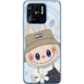 Pikkukuva 1 / 3: Xiaomi Redmi 10C Läpinäkyvä kuori Labubu hattuineen - Pop Mart -hahmo Mr. Butcher retrotyylillä ja luonteella