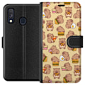 Miniatyrbillede 1 af 3: Samsung Galaxy A40 Tegnebogsetui Kawaii capybara mobilcover med flere søde figurer