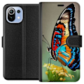 Miniatyrbillede 1 af 3: Xiaomi Mi 11 Lite Tegnebogsetui Sommerfugl Natur Sommer Motiv Vinger Farverig Design Populær Dekoration Grafisk Eksotisk Tema