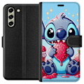Pikkukuva 1 / 3: Samsung Galaxy S21 FE 5G Lompakkokotelo Strawberry Stitch