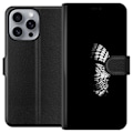 Miniatyrbillede 1 af 3: Apple iPhone 16 Pro Max Tegnebogsetui Keffiyeh-mønster - klassisk sort-hvid palæstinensisk tørklæde med kulturel betydning