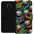 Miniatyrbillede 1 af 3: Xiaomi Redmi Note 9S Tegnebogsetui Sengångarstil - afslappet motiv med sød dovendyr