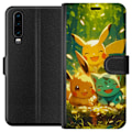 Miniatyrbillede 1 af 3: Huawei P30 Tegnebogsetui Pixelmonster spillestil - farverig design til retro-elskende gamere