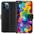 Miniatyrbild 1 av 3: Apple iPhone 12 Pro Max Plånboksfodral Color Splash Abstrakt Konst Design Färgstarkt Mönster Modern Populär Väggkonst Grafiskt Trend