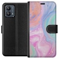 Pikkukuva 1 / 3: Motorola Moto G53 Lompakkokotelo Pastellimarmori
