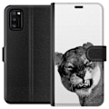 Miniatyrbillede 1 af 3: Samsung Galaxy A41 Tegnebogsetui Løve Kunstnerisk Dyremotiv Afrikansk Stil Jungle Følelse Grafisk Design Hjemmedekoration Dyr Tema