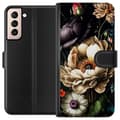 Kompatibelt Lommeboketui til Samsung Galaxy S21 Blomster