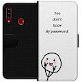 Miniatyrbild 1 av 3: Samsung Galaxy A20s Plånboksfodral You Don’t Know My Password – edgy textmotiv med attityd