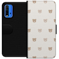 Miniatyrbillede 1 af 3: Xiaomi Redmi Note 9 4G Tegnebogsetui Teddybaggrund - søde ted