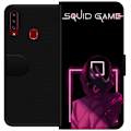 Miniatyrbillede 1 af 3: Samsung Galaxy A20s Tegnebogsetui Squid Game Tema Populær Serie Motiv Grafisk Ikonisk Design Asiatisk Popkultur Spænding Drama