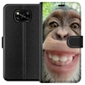Pikkukuva 1 / 3: Xiaomi Poco X3 NFC Lompakkokotelo Simpanssi Selfie Rauhallinen Graafinen Suunnittelu Apinan Aihe Suosittu Urban Art Tyyli