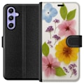 Miniatyrbillede 1 af 3: Samsung Galaxy A54 Tegnebogsetui Pressede blomster