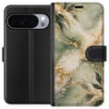 Kompatibelt Lommeboketui til Google Pixel 11 Pro XL Bladmarmor grønn