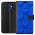 Pikkukuva 1 / 3: Xiaomi Redmi 9 Lompakkokotelo Siniset Sydämet