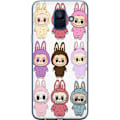 Miniatyrbillede 1 af 3: Samsung Galaxy A6 (2018) Gennemsigtig cover Labubu Pink Monste