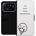 Miniatyrbild 1 av 3: Xiaomi Mi 11 Ultra Plånboksfodral You Don’t Know My Password – edgy textmotiv med attityd