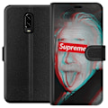 Miniatyrbillede 1 af 3: OnePlus 6T Tegnebogsetui Supreme Albert Einstein 3D Motiv Streetwear Design Populær Videnskab Ikonisk Grafisk Urban Kunst