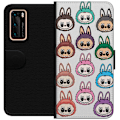 Miniatyrbillede 1 af 3: Huawei P40 Tegnebogsetui Labubu Macaron Monster - Nuttet Samlefigur med Stil