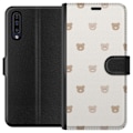 Pikkukuva 1 / 3: Samsung Galaxy A50 Lompakkokotelo Teddy-tausta - söpöt teddykarhut pehmeällä taustalla