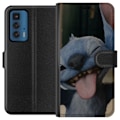 Pikkukuva 1 / 3: Motorola Edge 20 Pro Lompakkokotelo Stitch Söpö Alien - Sini