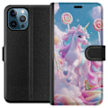 Miniatyrbillede 1 af 3: Apple iPhone 12 Pro Tegnebogsetui Enhjørning Candy Pastel Kawaii Motiv Sød Populær Farve Grafisk Trend Børne Motiv Fantasy Art