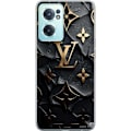 Miniatyrbild 1 av 3: OnePlus Nord CE 2 5G Genomskinligt Skal Louis Vuitton Dark Mode Design Svart Lyx Stil Fashion Populärt Grafiskt Mönster Modeikon Lyxmärke