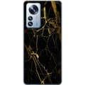 Kompatibel Mobilcover til Xiaomi 12 Pro Marmor Sort & Guld