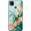 Kompatibelt Mobildeksel til Xiaomi Redmi 9C Turkismarmor turkis