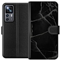 Miniatyrbillede 1 af 3: Xiaomi 12T Pro Tegnebogsetui Sort marmor