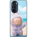Pikkukuva 1 / 3: Motorola Edge 30 Pro Läpinäkyvä kuori Labubu Vaaleanpunaine