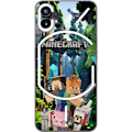 Pikkukuva 1 / 3: Nothing Phone (1) Läpinäkyvä kuori Minecraft-matkapuhelinkotelo metsällä ja pikselityylisillä hahmoilla