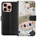 Pikkukuva 1 / 3: Apple iPhone 16 Pro Lompakkokotelo Labubu Minimal Mood - Yksinkertainen ja tyylikäs hirviösuunnittelu