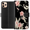 Pikkukuva 1 / 3: Apple iPhone 11 Pro Max Lompakkokotelo Kukkakuvio Musta