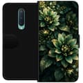 Kompatibel Tegnebogsetui til OnePlus 8 Grønne georginer grøn
