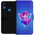 Miniatyrbillede 1 af 3: Huawei P Smart Z Tegnebogsetui Adidas-inspireret blåt design