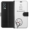Miniatyrbild 1 av 3: OnePlus Nord 2 5G Plånboksfodral You Don’t Know My Password – edgy textmotiv med attityd