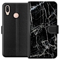 Pikkukuva 1 / 3: Huawei P20 lite Lompakkokotelo Musta marmori