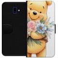 Miniatyrbillede 1 af 3: Samsung Galaxy J6+ Tegnebogsetui Nalle Puh med blomster - klas