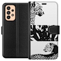 Pikkukuva 1 / 3: Samsung Galaxy A53 5G Lompakkokotelo Leopard Faces