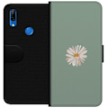 Miniatyrbillede 1 af 3: Huawei P Smart Z Tegnebogsetui Grøn Minimalblomst - stilfuld