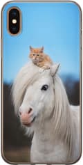 Kompatibelt Mobildeksel til Apple iPhone XS Katt og Hest