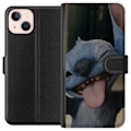 Pikkukuva 1 / 3: Apple iPhone 13 Lompakkokotelo Stitch Söpö Alien - Sininen Suosikki Ulkoavaruudesta