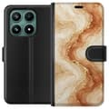 Kompatibelt Lommeboketui til Xiaomi 17 Sandmarmor beige